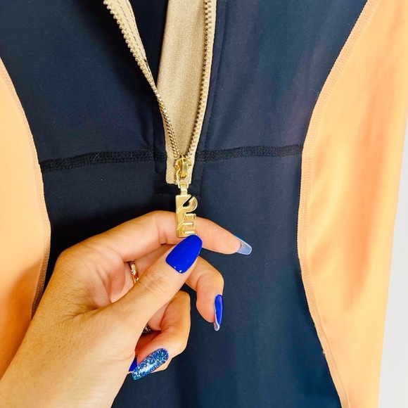 PE Nation Downswing Bodysuit Romper Small Hourglass Design, Black Gold One-Piece - Picture 6 of 12